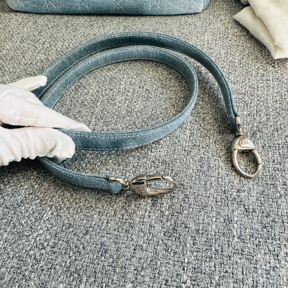 SOLD Christian Dior Lady Dior Cannage Denim Purse - Picture 13 of 15